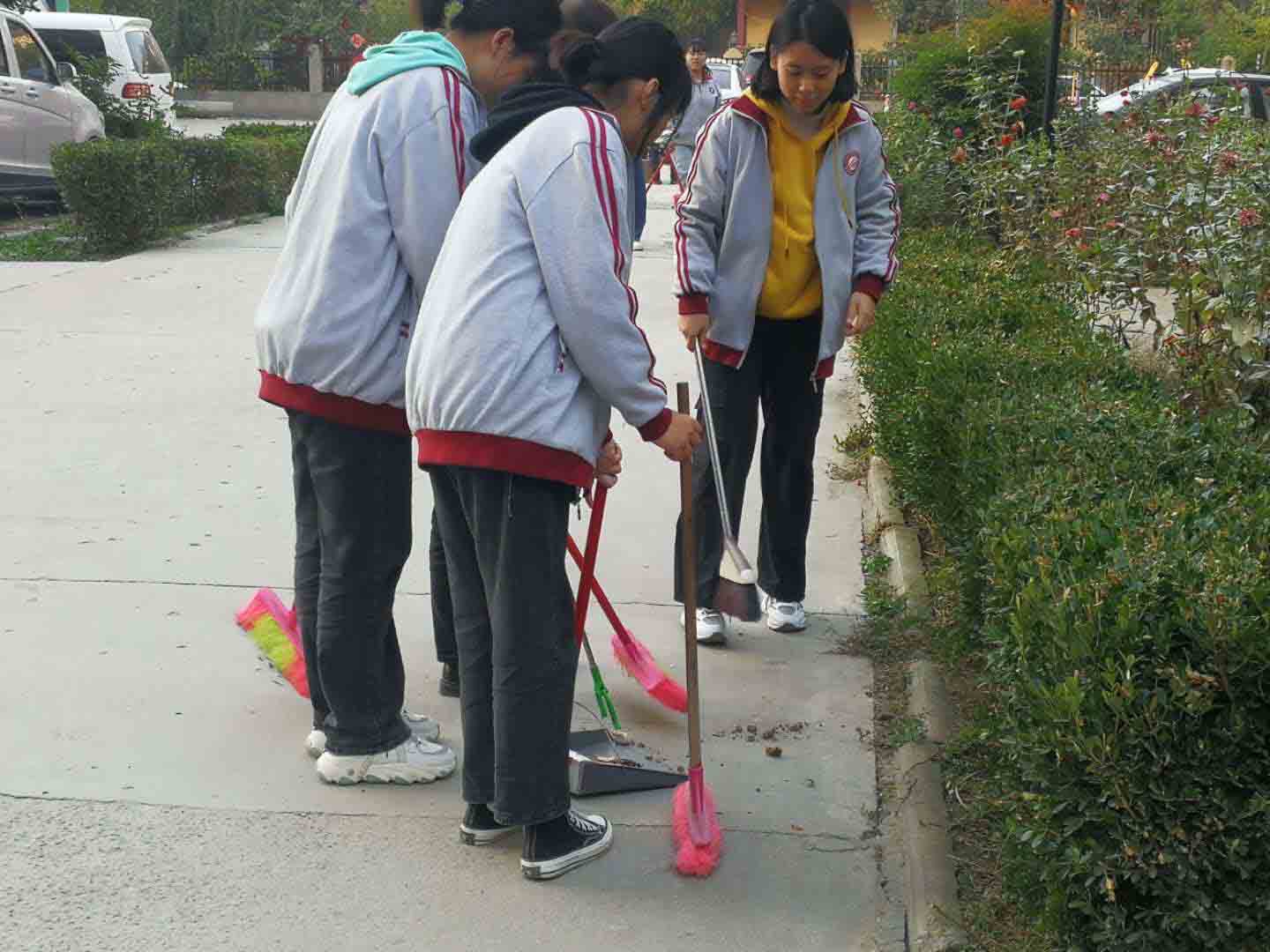 周口一高学生志愿者走进社区体验“劳动美”社会实践活动(图4)